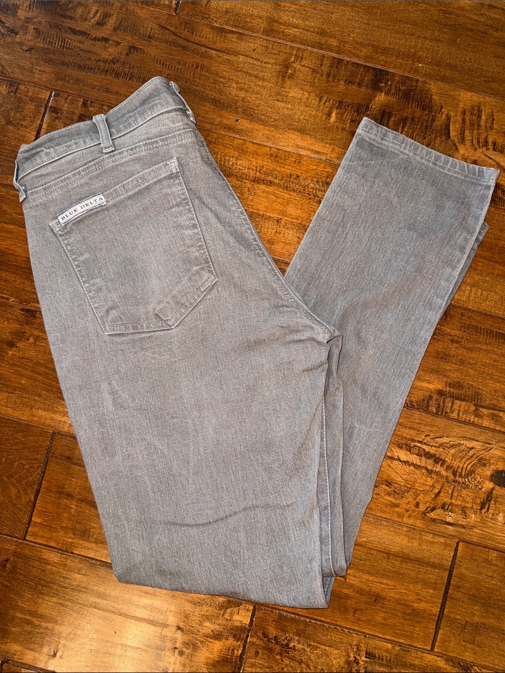 Blue Delta / Tom James stretch Jeans Pants Straight Fit size 34 Grey